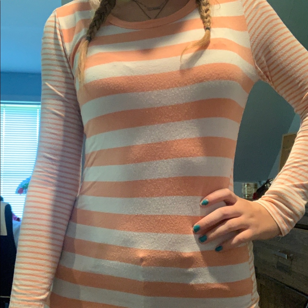 Orange striped top